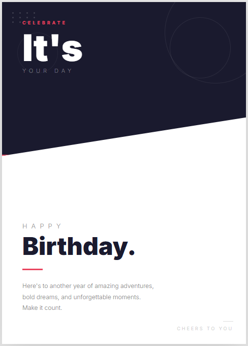 Birthday E-Card Pack