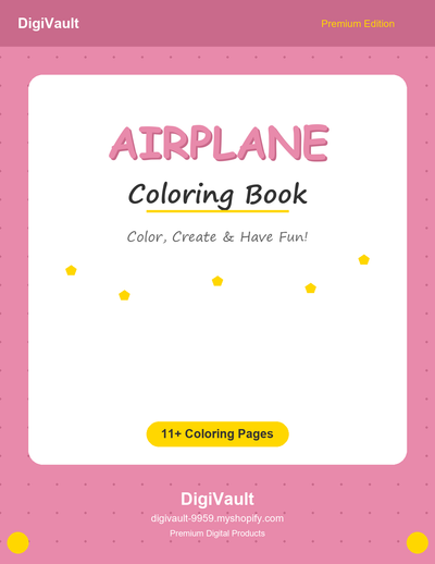 Airplane Coloring Book for Kids