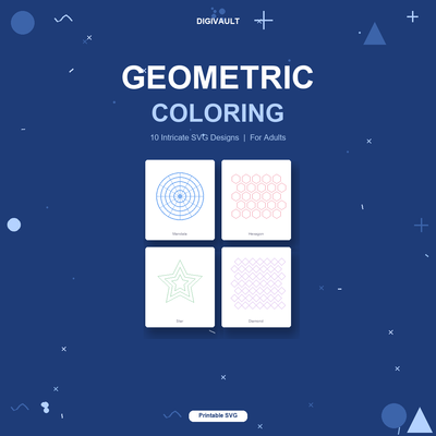 Geometric Coloring Pages for Adults