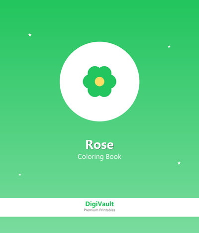 Roses & Flowers Coloring Book for Kids