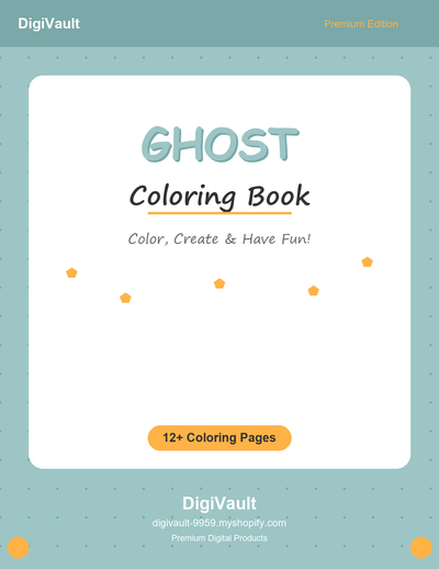 Cute Ghost Coloring Book for Kids