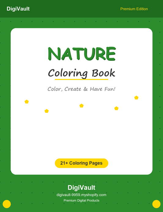 Cover - Nature - DigiVault Coloring Book