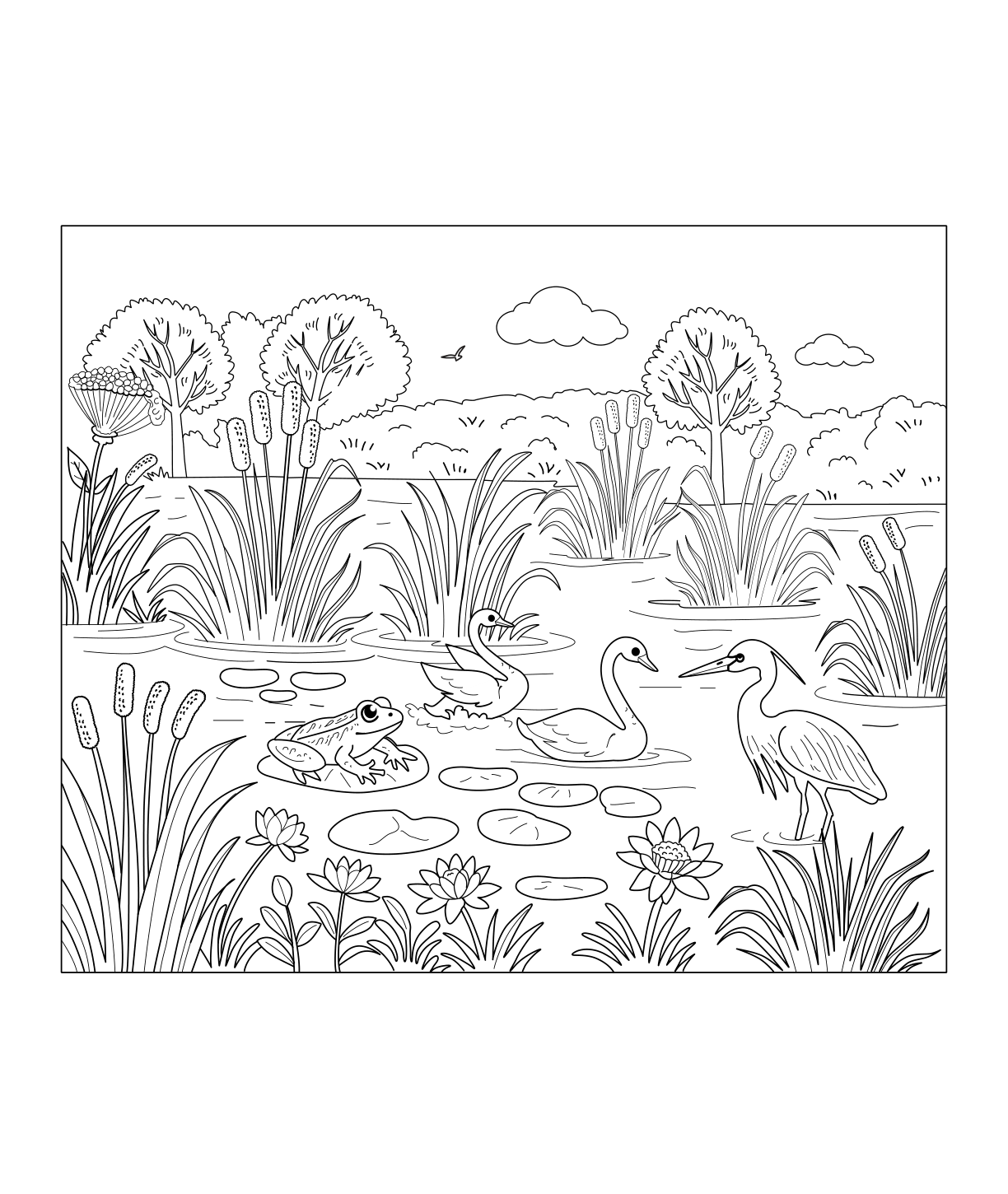 Sample Page 2 - Nature - DigiVault Coloring Book